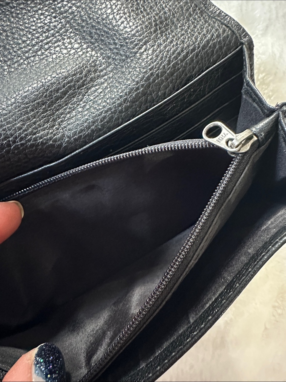 ZINDA Black Leather Women's Wallet Clutch RFID Blocking Compact Minimalist EUC - Picture 9 of 15